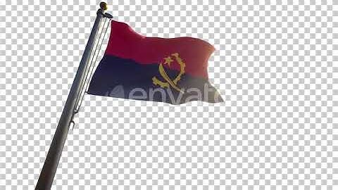Angola Flag on a Flagpole with Alpha-Channel | Motion Graphics - Envato elements