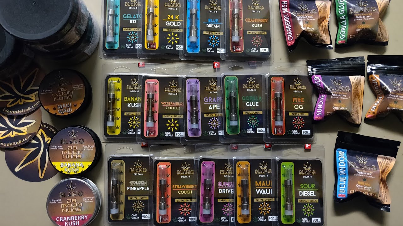 Blanq Delta 8 THC Unboxing! Moon Nugs, Dab Wax , Edibles and Vape Cartridges! 🔥🔥🔥