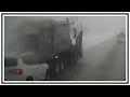 Snow Blind Vehicle Rear Ends Snow Plow Truck Along I-90/94 | Dash Cam | United States | 20190217
