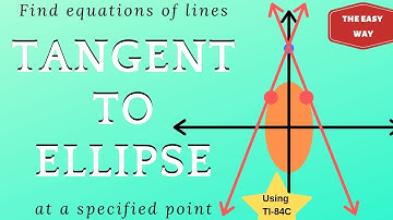 How to find the equation of tangents to an ellipse at a specific point (Revisited w/ TI-84C)