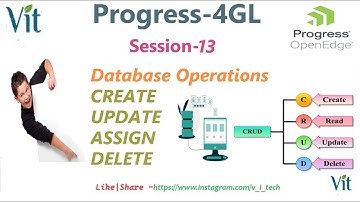 Progress 4GL-Session-13 | Database CRUD Operations @vitechtalks | Progress Training