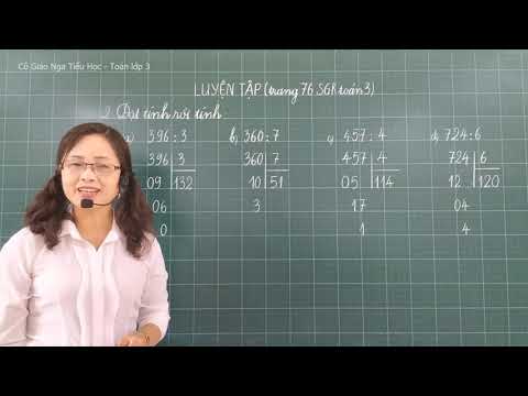 Video Toán lớp 3 : Bài 53. LUYỆN TẬP (trang 76 SGK toán 3) - YouTube