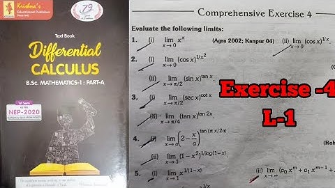 Indeterminate form  exercise - 4 BSc maths |Krishna Prakashan| Solution/ #indeterminate_forms #maths