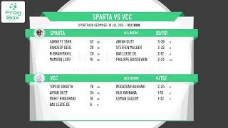🔴LIVE: Sparta vs VCC | KNCB Topklasse Round 14 | Royal Dutch Cricket | 18-07-2021