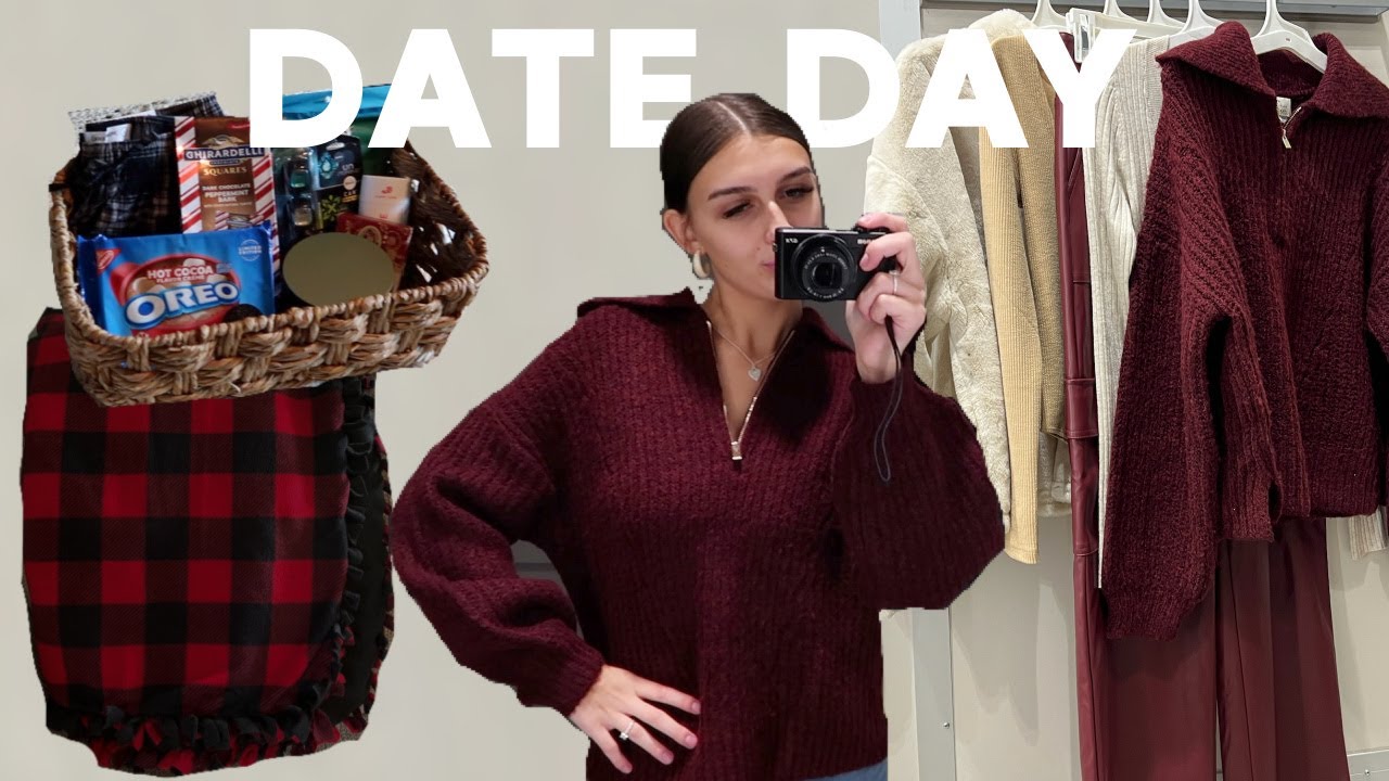 ДЕНЬ СВИДАНИЯ С МОИМ ПАРНЕМ | звенящая корзина, изготовление одеяла и ужин