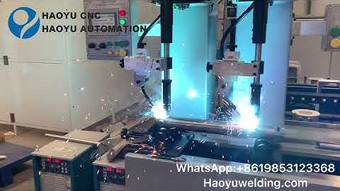 Haoyu dual port automatic welding machine for hydraulic cylinder