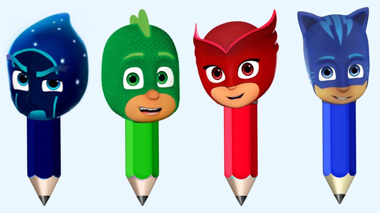 Learn Colors for kids with PJ Masks Wrong Heads cartoon Wrong Body video for kid 2017 Nursery Rhymes