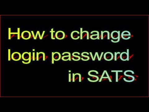 STS! How to change Login password in SATS Karnataka