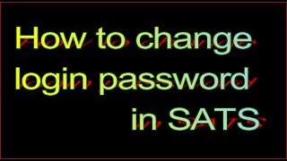 STS! How to change Login password in SATS Karnataka screenshot 2