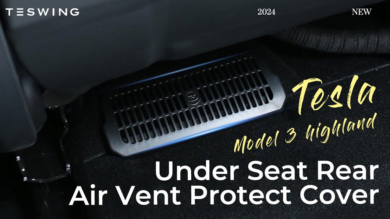 For 2024 Tesla Model 3 highland Under Seat Rear Air Vent Protect Cover  Anti-blocking Backseat Outlet Grille Protector Accessorie