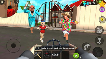 Scary Stranger 3D - Funny Video - Gameplay Walkthrough Part 4 (IOS,Android)