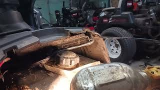 how to take off engaging cable on mower deck on a craftsman DLS 3500 riding lawn mower