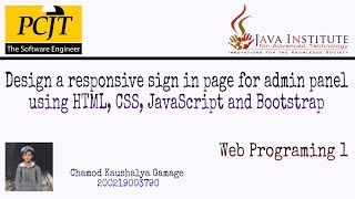Design a responsive sign in page for admin panel using HTML, CSS, JavaScript and Bootstrap |WP 01|39