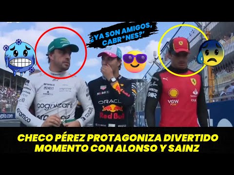 ¿Ya son amigos, cabr*nes?’: Checo Pérez protagoniza divertido momento con Alonso y Sainz. F1