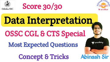 DATA INTERPRETATION (MATHS) | MOST EXPECTED | OSSC CGLE  SPECIAL  |PART-01 |  ABINASH SIR