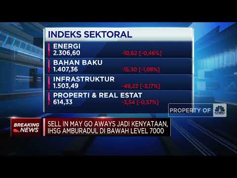 IHSG Ditutup Amburadul di Bawah Level 7.000