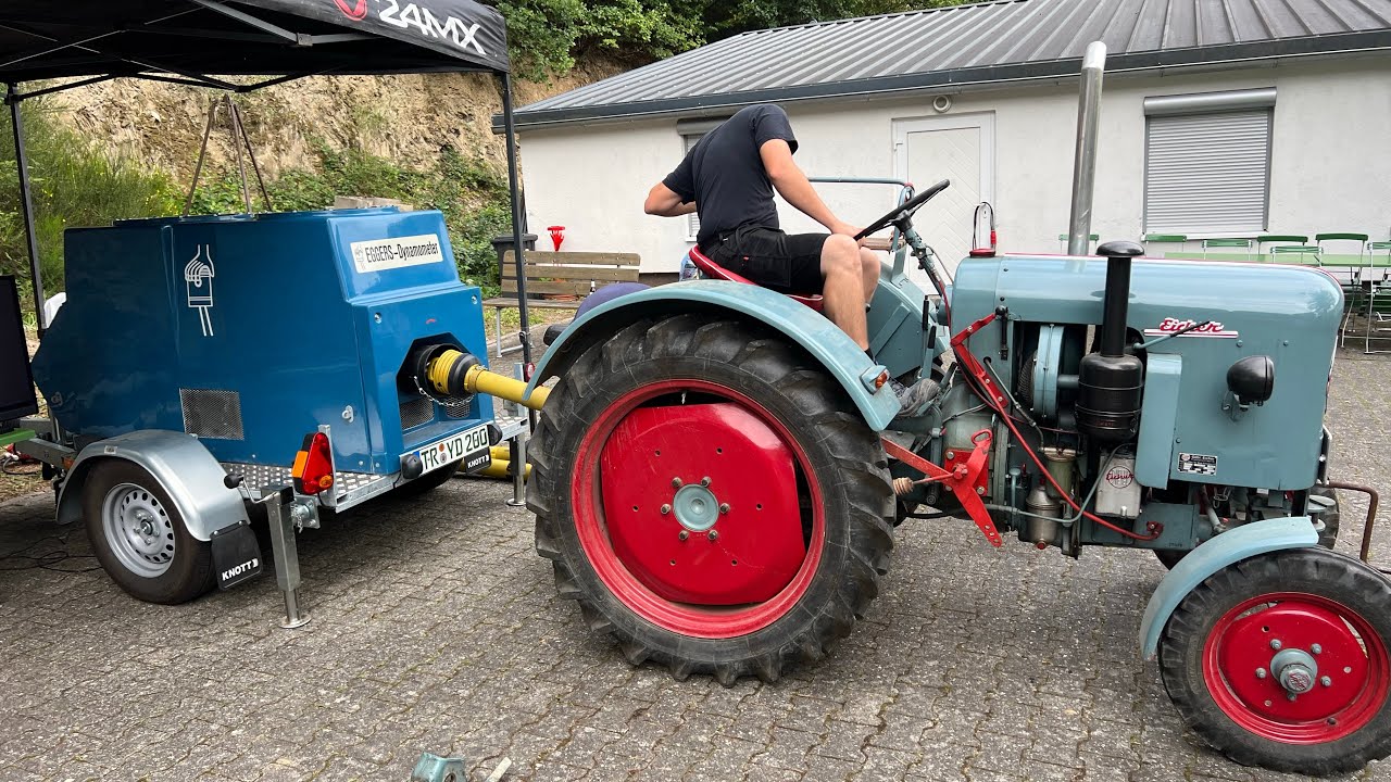Eicher EKL 15 mit ordentlich Power Zapfwellenbremse Zapfwellenmessung