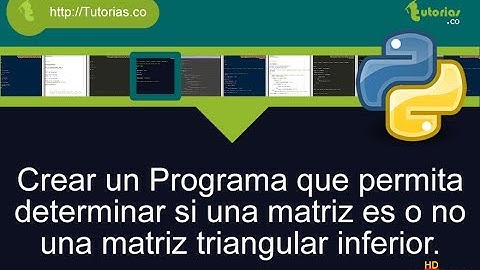 arrays -- python(la triangular inferior)