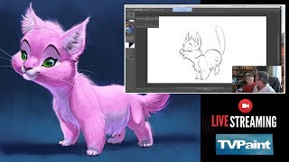 Live Stream - Animating a Cat Character in TVPaint