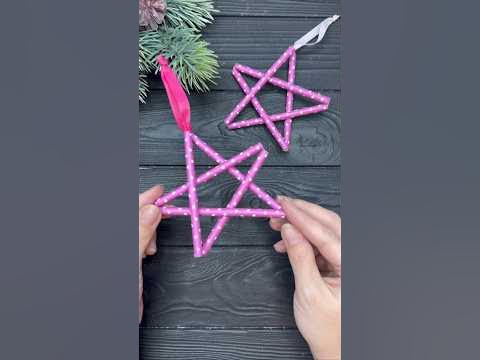 EASY Christmas Craft using Paper Straws Christmas Decorations - YouTube