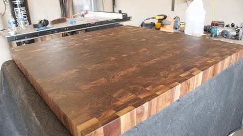 Building a Walnut End Grain Butcher Block Kitchen Island Table Top