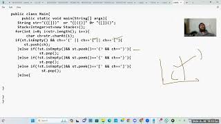 Balanced Parentheses  in java