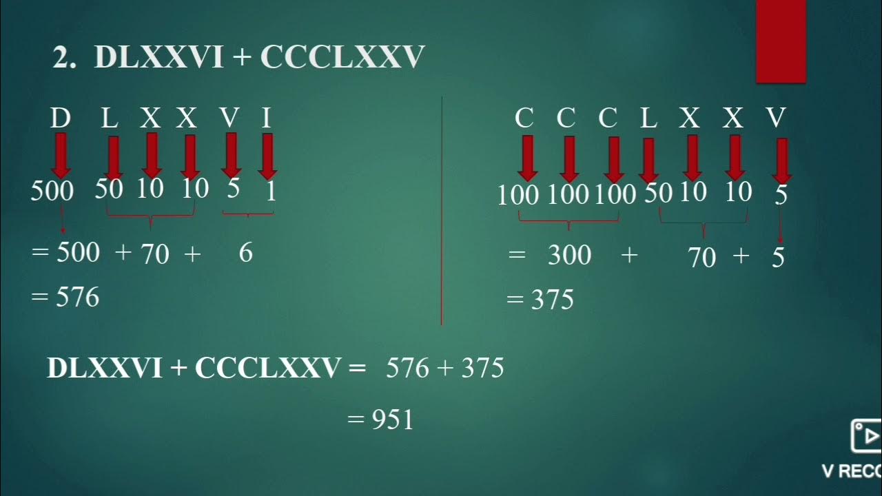 ADD/SUBTRACT ROMAN NUMERALS, GRADE-5 - YouTube
