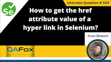 How to get the href attribute value of a hyper link (Selenium Interview Question #305)