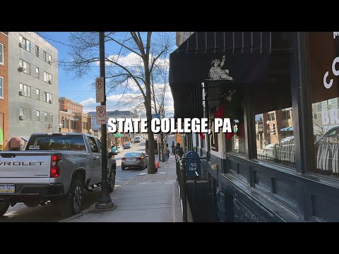 State College, PA Downtown & Penn State Campus Walking Tour PSU First Day of School [4K 60FPS]
