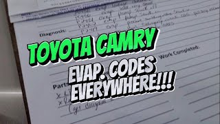 Toyota camry evap codes diag.