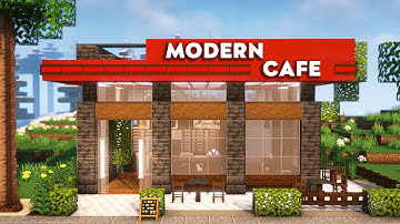 Minecraft | How to build a MODERN CAFE (Tutorial)