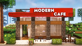Minecraft | How to build a MODERN CAFE (Tutorial)