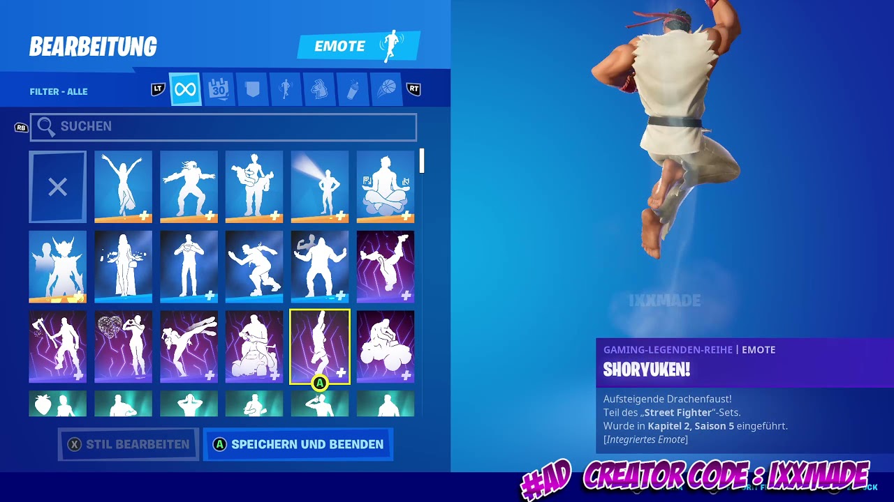 SHORYUKEN!   EMOTE FORTNITE FNSIDE