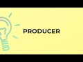 What Is The Meaning Of The Word PRODUCER 