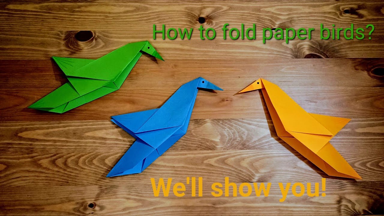Madár hajtogatása (Origami) - YouTube