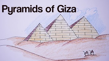 How to draw Giza pyramids
