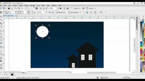 How to Make a MOON NIGHT SCENE DESIGN in CorelDraw[CorelDraw tutorial]