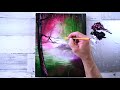 How to paint beautiful green forest / Oval Brush Art / Acrylics