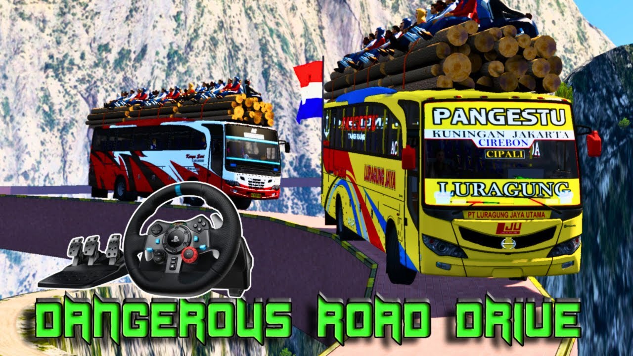 🔴Bus Challenge multiplayer on the World's Dangerous Roads with overloaded bus in Ets2 
