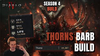 The Best Thorns Barb Build ever for Season 4! AFK farming in Diablo 4