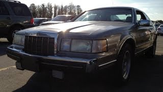 1989 Lincoln Mark 7 LSC Start Up & Rev With Exhaust View - 135K