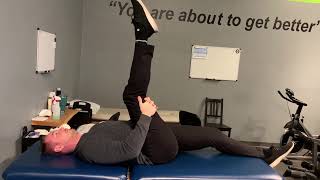 Supine sciatic nerve floss