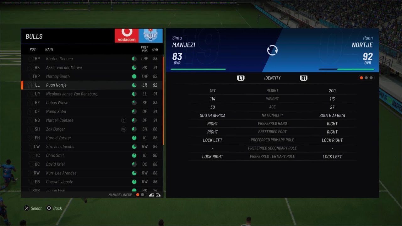 Rugby 25 - Bug Report - Bench Player Cut Scenes no longer appear. URC 