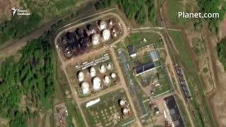 Aftermath of Drone Attack on Rozdorove Oil Depot in Smolensk, Russia -- Seven Tanks Destroyed!