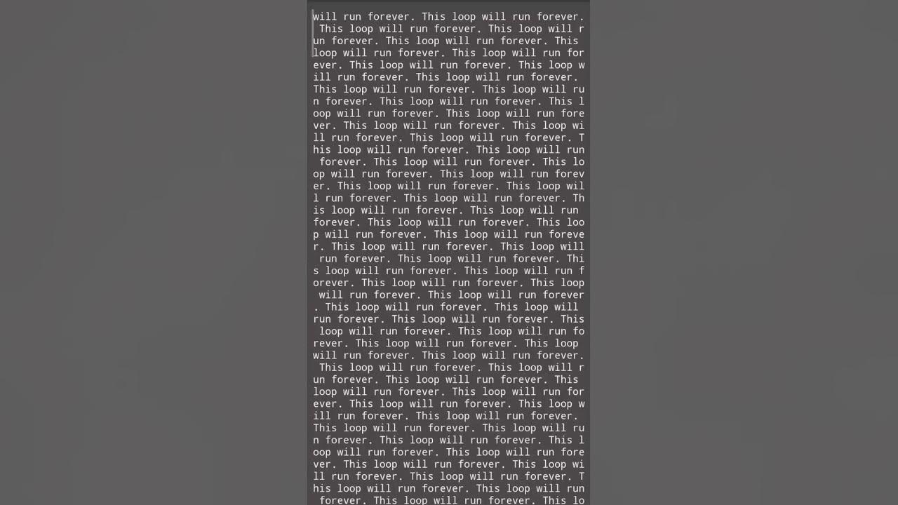 An infinite loop in C. - YouTube