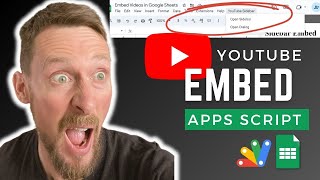 Google Sheets - How to Embed YouTube Videos