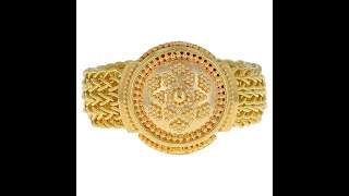 All Gold Woven Circle Chain Ring
