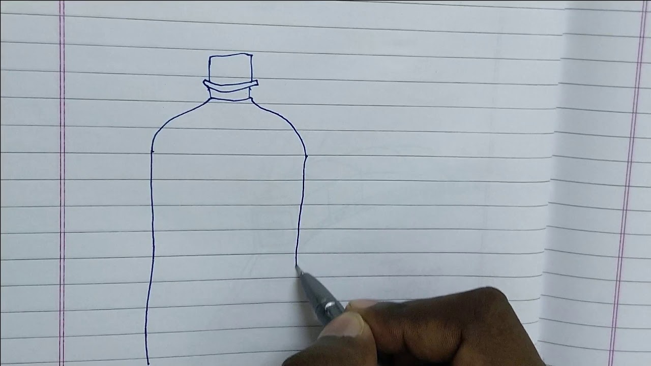 How to draw a Water Bottle - YouTube