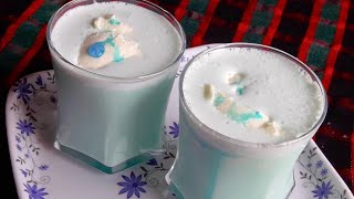 Blue rose milk shake/milk shake making