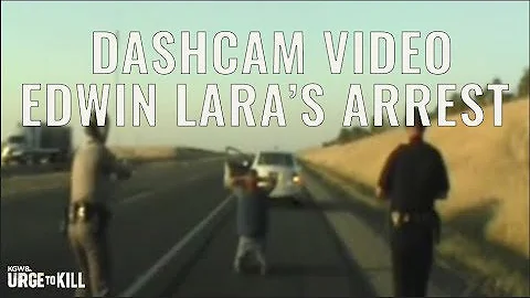 Dashcam footage of Edwin Lara's high-speed chase, ...